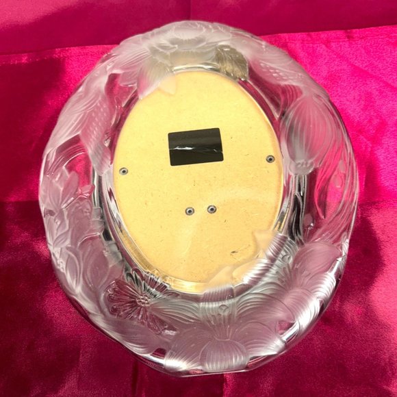 Crystal Clear Signatures Japan Crystal Oval Wedding Picture Frame EUC - Picture 11 of 13